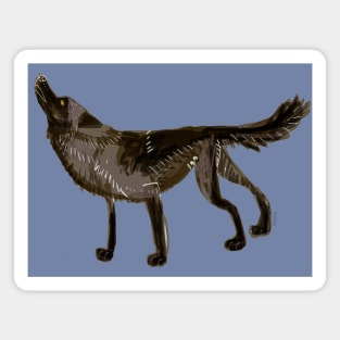 Totem Yukon Black Wolf Magnet